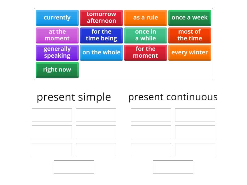 Present Simple Vs Continuous Business Result B Unit Ordenar Por Grupo