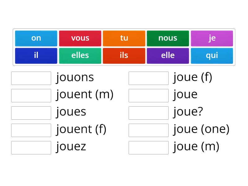 Verbe Jouer Match Up