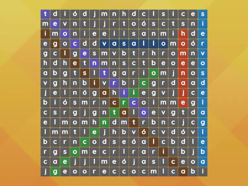 Sopa De Letras Edad Media Wordsearch