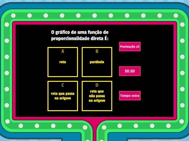 Proporcionalidade Direta Gameshow Quiz