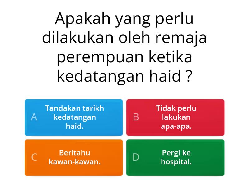 PENDIDIKAN KESIHATAN TAHUN 4 KEBERSIHAN DAN HARGAI DIRI Quiz