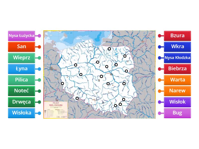 Rzeki W Polsce Rysunek Z Opisami