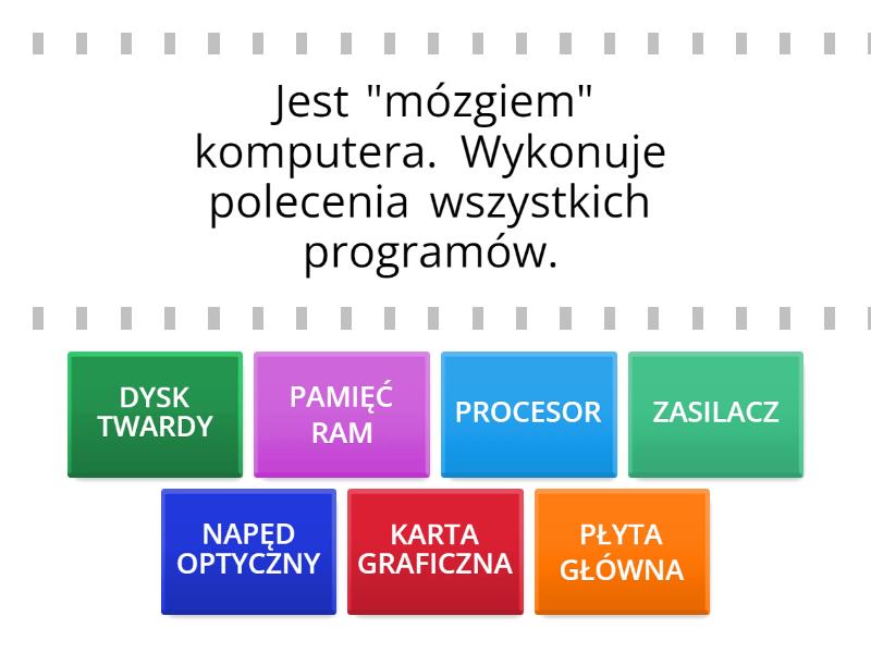 Budowa komputera Znajdź parę