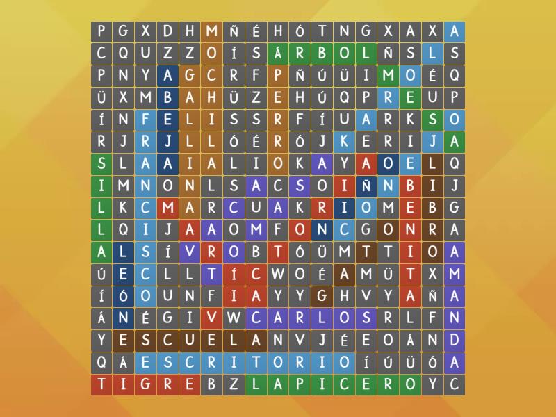 Sopa De Letras Sustantivos Comunes Y Propios Wordsearch