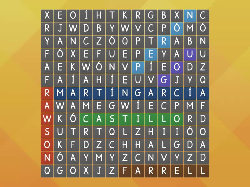 El Golpe De 1943 Wordsearch