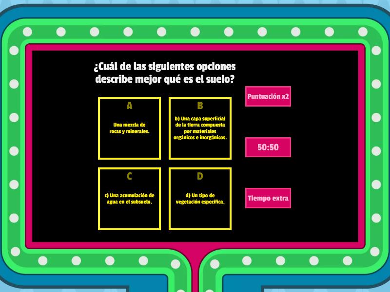 Seleccione La Respuesta Correcta Gameshow Quiz