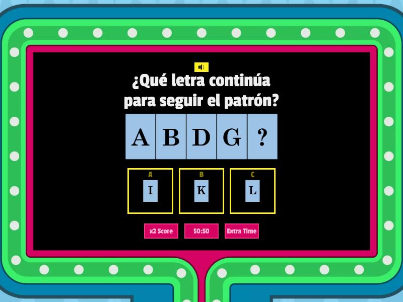 Seguimiento De Patrones Gameshow Quiz