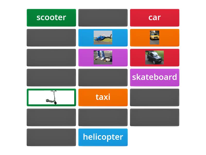 Transport Memotest Matching Pairs