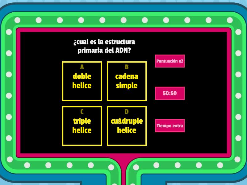 Estructura Del Adn Y Replicacion Del Adn Gameshow Quiz