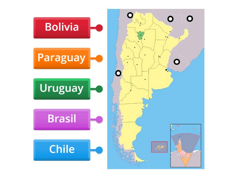 Paises Limitrofes De Argentina Para Feli Diagrama Con Etiquetas