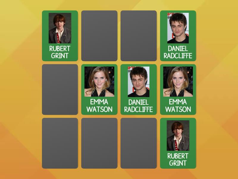 Trova La Coppia Cast Di Harry Potter Matching Pairs