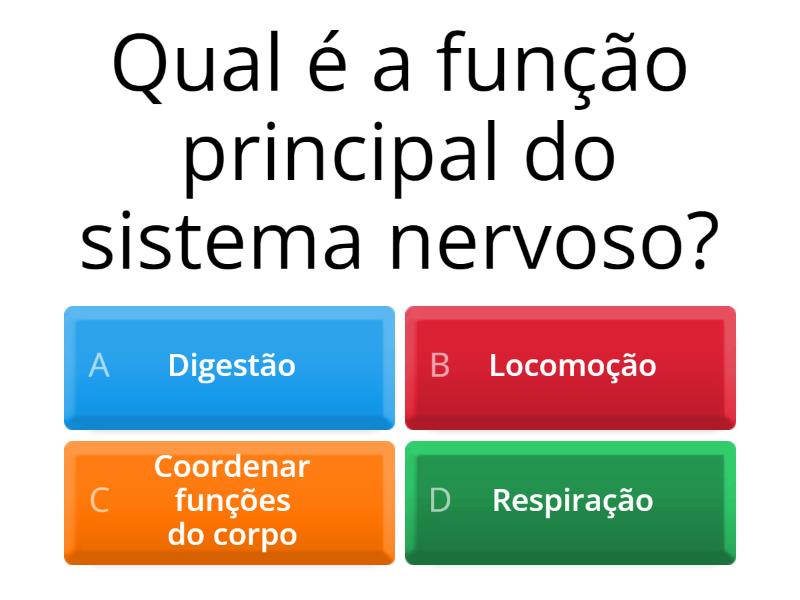 Sistema Nervoso E Urinario Quiz