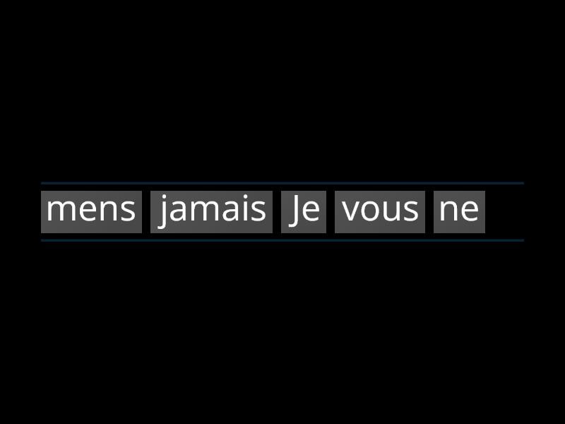 Le COD 7 glisse les éléments et remets la phrase dans le bon ordre