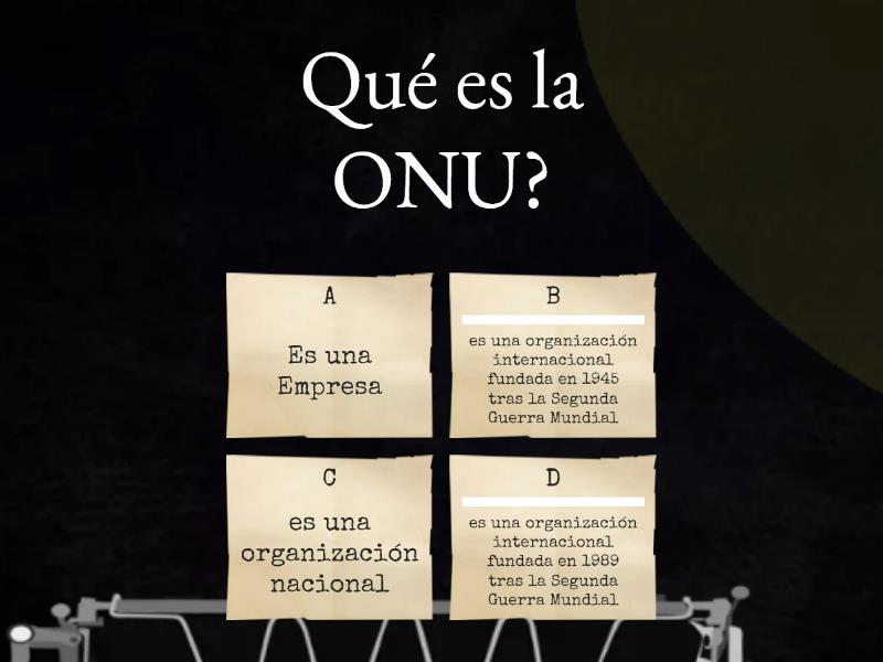 Naciones Unidas Quiz