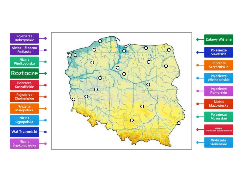 Krainy Geograficzne Polski Cz 2 Labelled Diagram