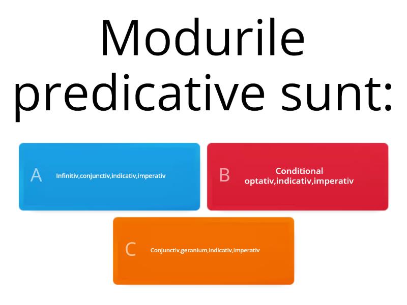 Modurile Si Timpurile Verbului Test