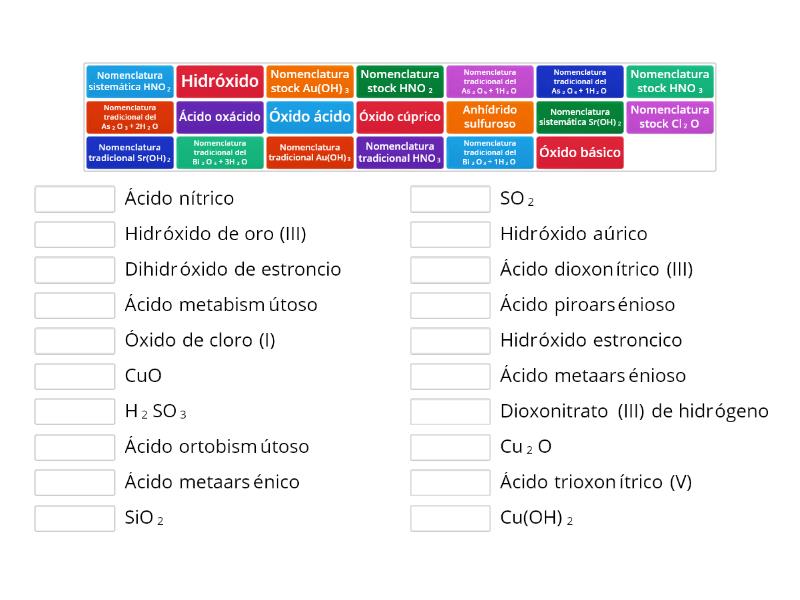 Nomenclatura Tradicional Del As O Match Up