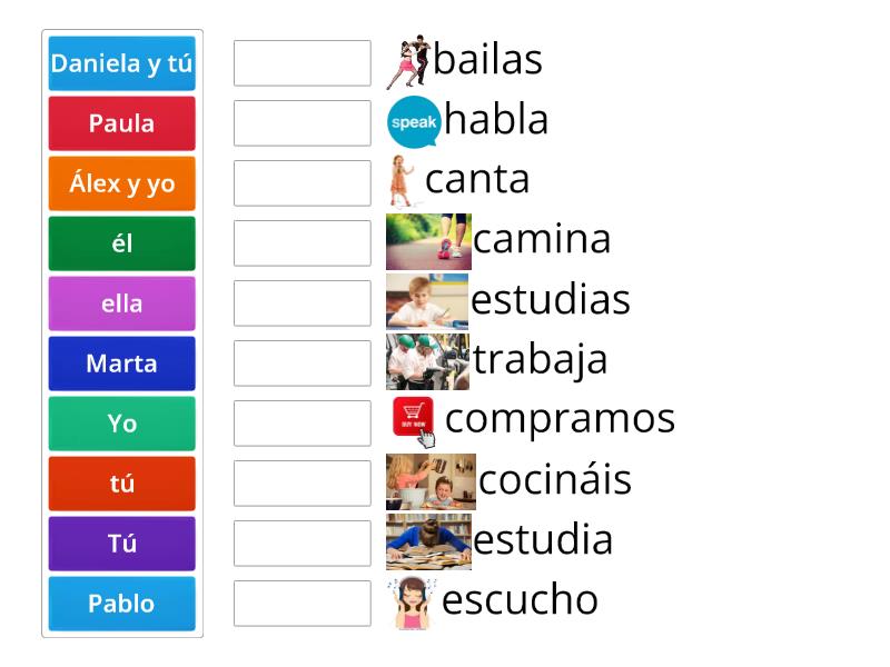 Verbos En Ar Match Up