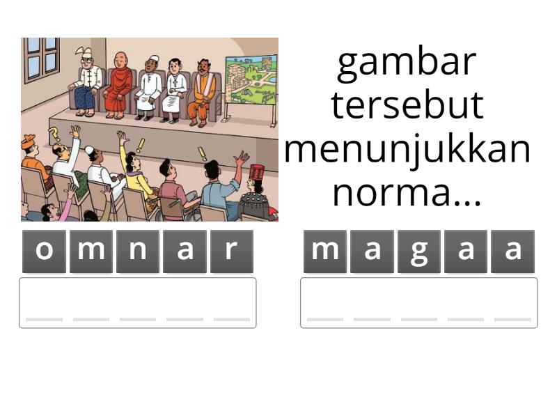 Kuis Materi Norma Dalam Adat Istiadat Daerahku Anagram