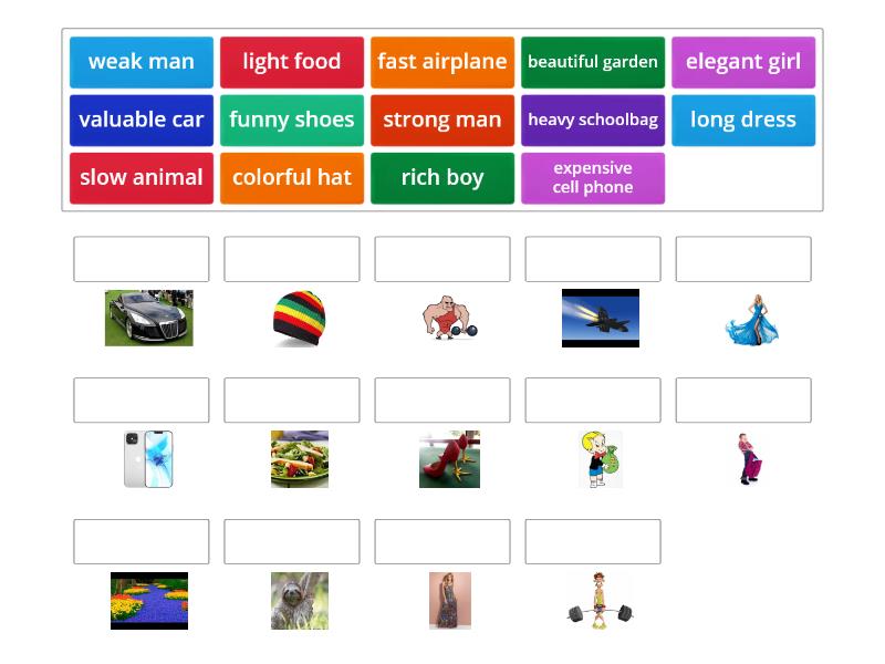 Adjectives And Nouns Une Las Parejas