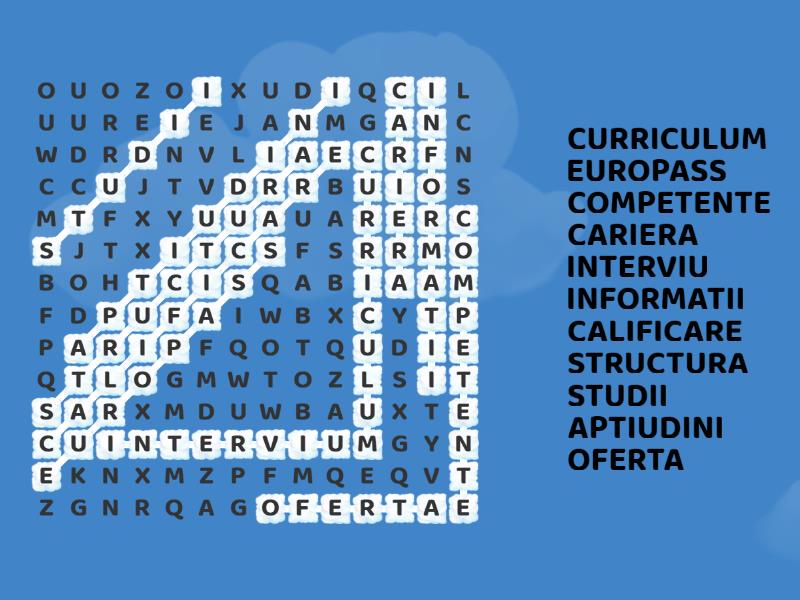 Gaseste Cuvintele Cheie Wordsearch