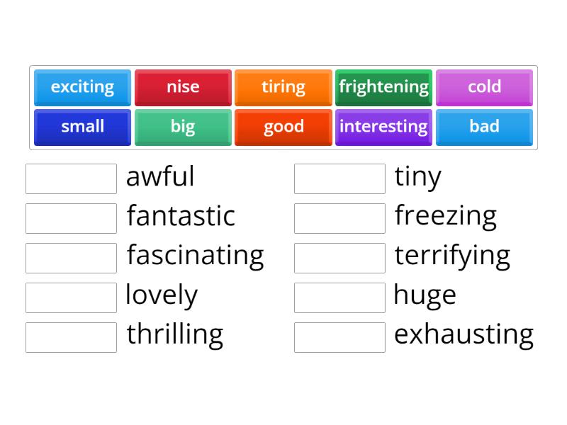 Extreme Adjective Match Up