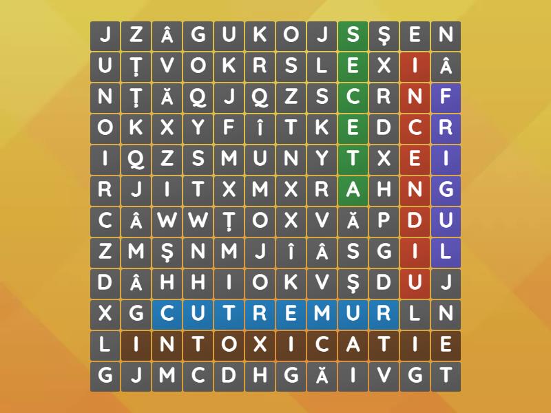 Gaseste Cuvintele Wordsearch