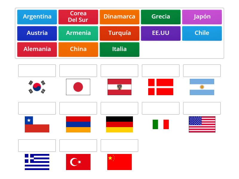 Pon Los Paises En Las Respuestas Correctas Une Las Parejas