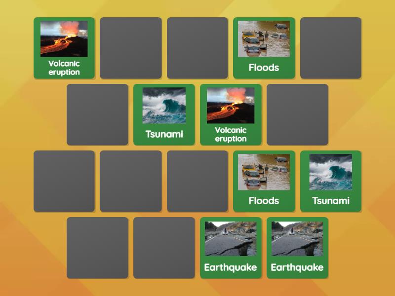 Natural Disasters Matching Pairs