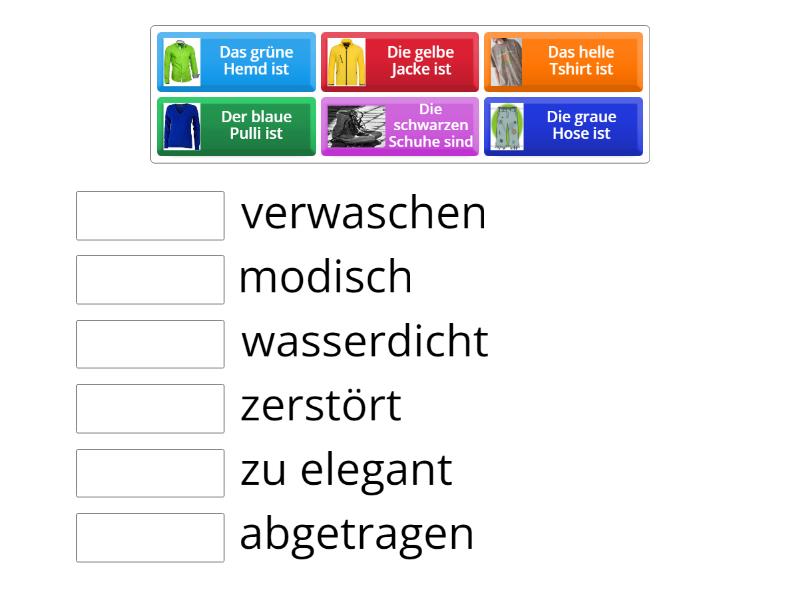 Adjektivdeklination Nach Dem Bestimmten Artikel Match Up