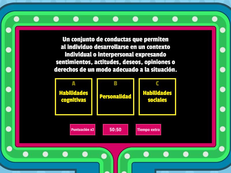 HABILIDADES SOCIALES Gameshow Quiz