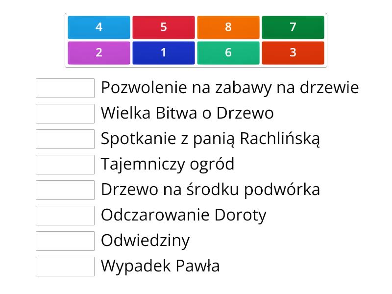 Drzewo do samego nieba Połącz w pary