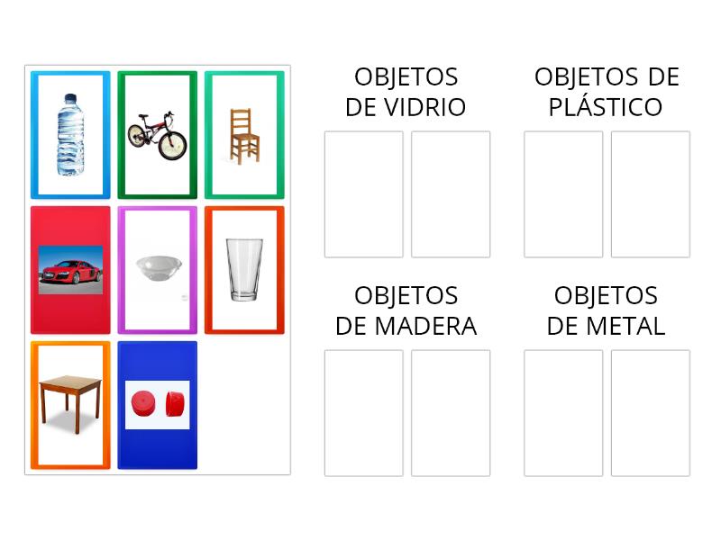 Caracter Sticas De Los Objetos Ordenar Por Grupo