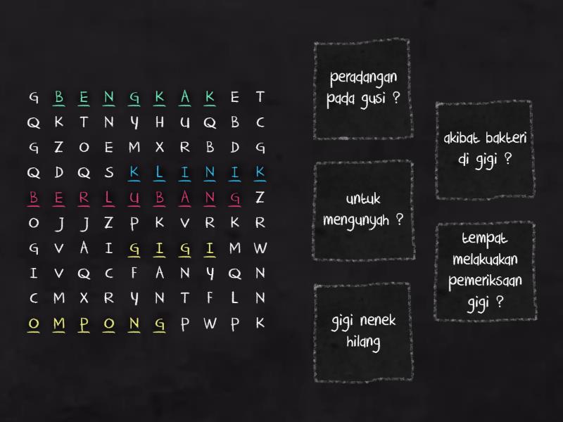 Teka Teki Silang Wordsearch