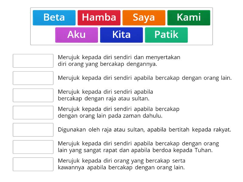 Kata Ganti Nama Diri Pertama Ulangkaji Une Las Parejas