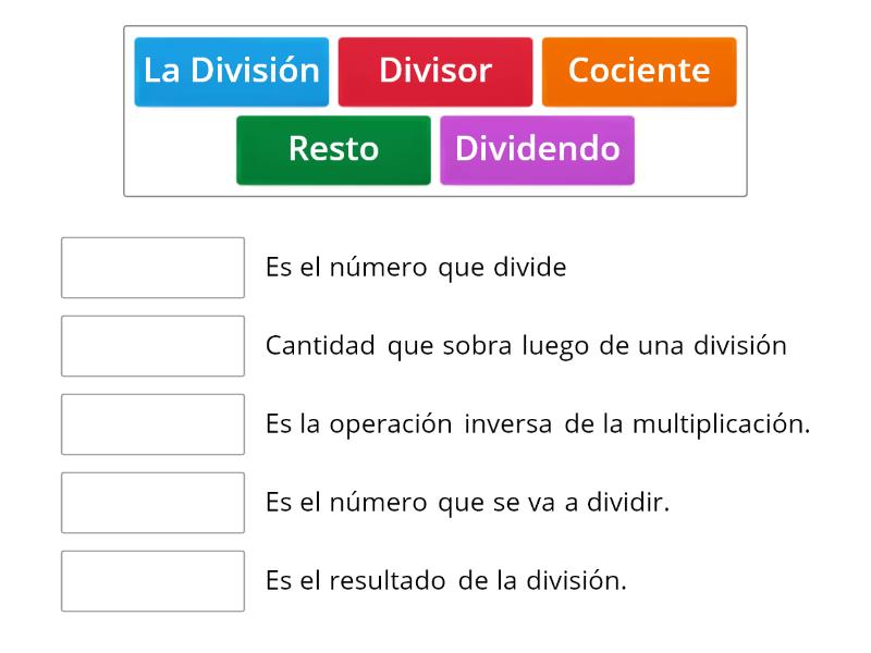 T Rminos De La Divisi N Une Las Parejas