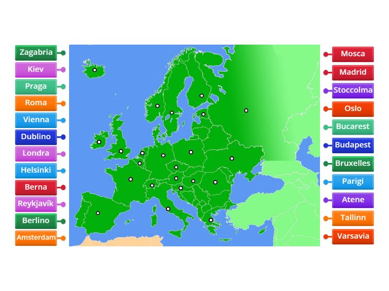 Capitali Europa Labelled Diagram