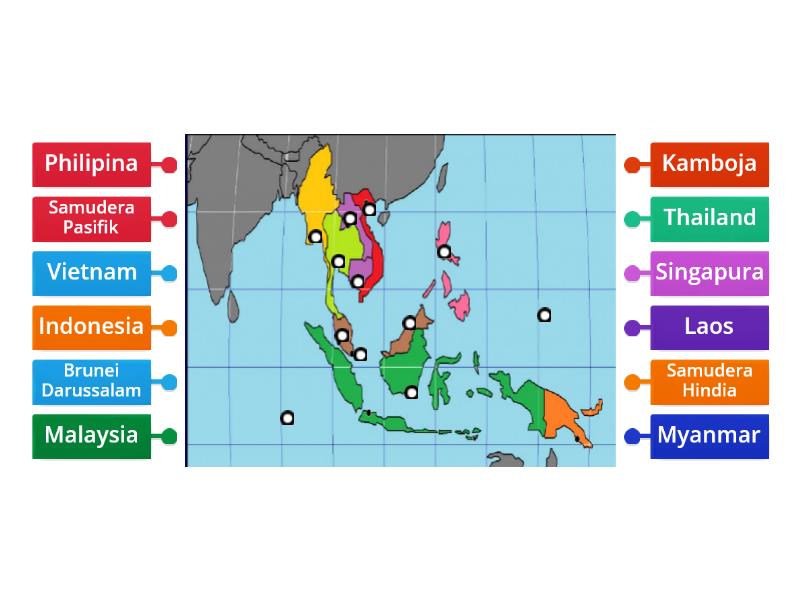 Peta ASEAN Labelled Diagram