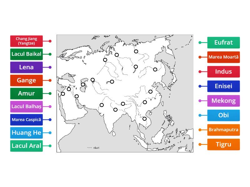 Hidrografia Asiei Labelled Diagram