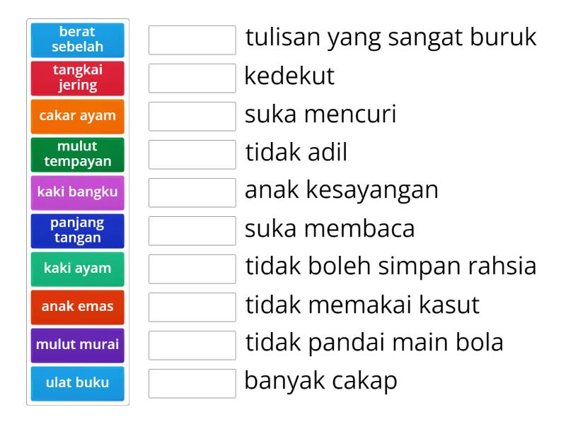 Simpulan Bahasa Match Up