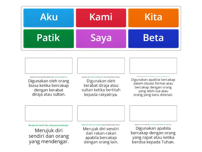 Kata Ganti Nama Diri Pertama Tahun 4 Une Las Parejas