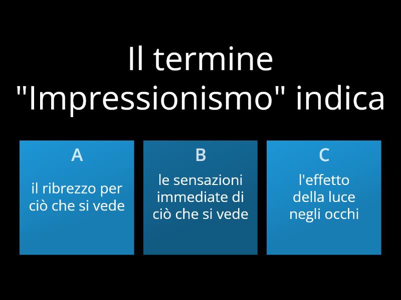 Impressionismo E Post Impressionismo Quiz