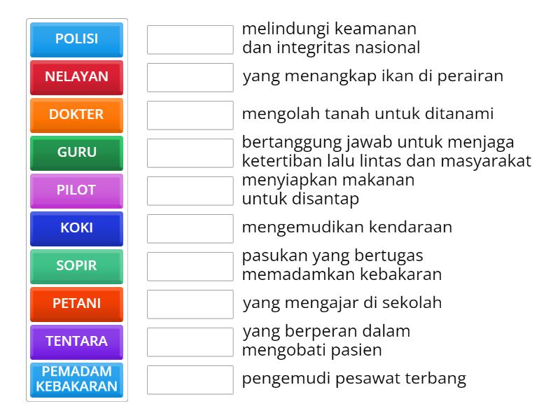 MENGENAL PEKERJAAN PROFESI Match Up