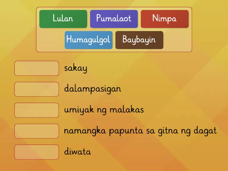 Talasalitaan Alamat Ng Isla Ng Pitong Makasalanan Match Up