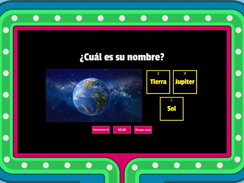 Componentes Del Sistema Solar Gameshow Quiz