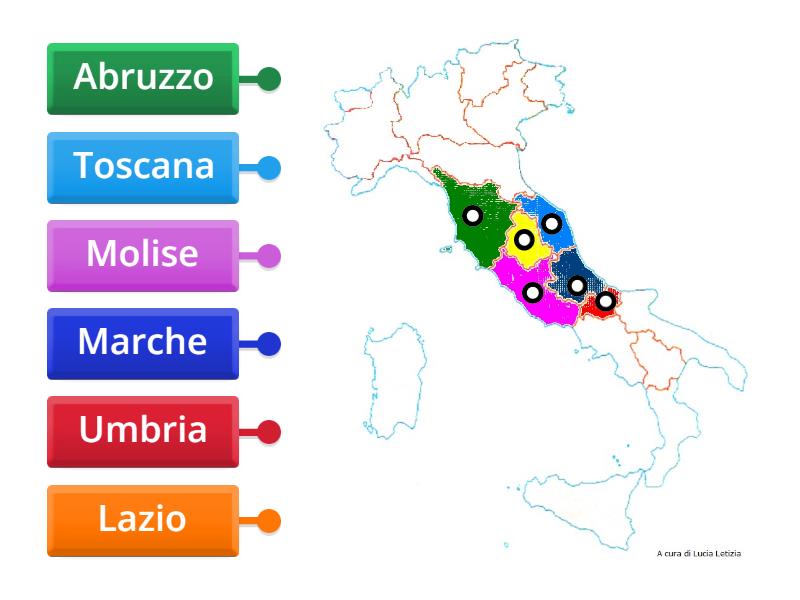 Regioni Del Centro Italia Labelled Diagram