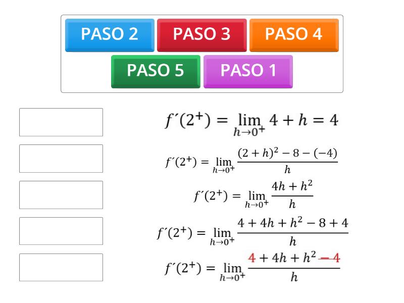 DERIVADAS LATERALES 2 Match Up