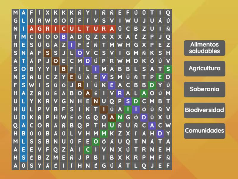 Soberan A Alimentaria Sopa De Letras