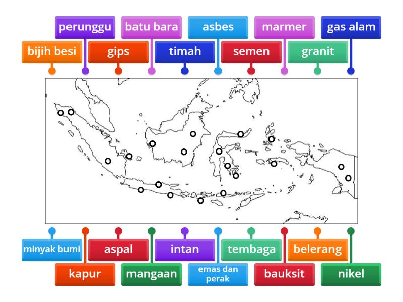 Peta Persebaran Sda Barang Tambang Di Indonesia Labelled Diagram