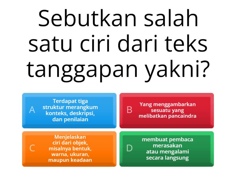 Struktur Teks Tanggapan Quiz